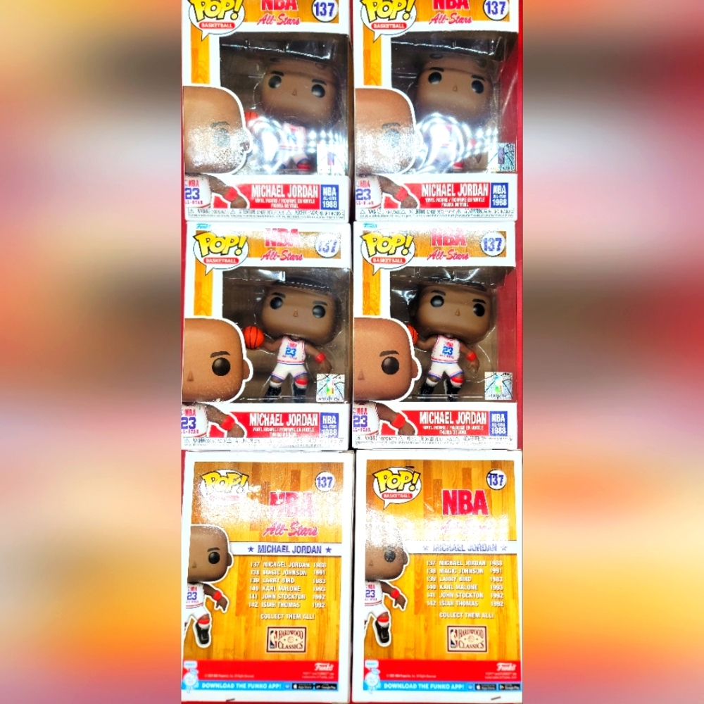 Funko Pop HardWood Classic Michael Jordan 1988 NBA All-Star Lot Of 6 New